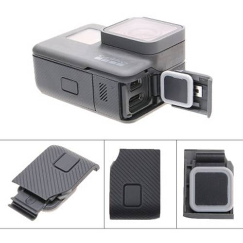 Black UV Filter Lens Side Door Cover USB-C Mini HDMI Port Side Protector Replacement for GoPro HERO5/6/7 Repair Accessories