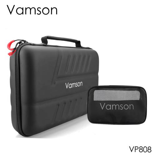 Vamson for Go pro Accessories Kits Bag for Gopro Hero 10 Black 9 8 7 6 5 Waterproof Case PU for DJI Yi Hard Shell Storage Box