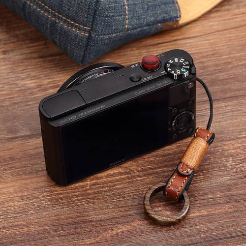 LXH 2019 New Vintage Wooden Camera Finger Ring Strap Hand Lanyard For Sony Canon Nikon DSLR Camera For GoPro Hero 7 6 Camera