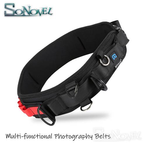 Camera Waist Belt Multi-functional Bundle Waistband Strap Belt with Hook Photography Belt Backpack Belt for SLR/DSLR Camera