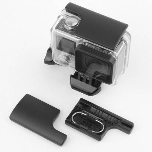 Plastic Waterproof cover Lock Buckle Clip For Gopro Hero 3+ 4 Black Silver Cam Waterproof Protective Case Cover Mount For Gopro