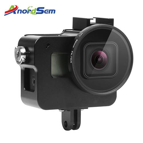 CNC Aluminum Alloy Protective Case Cage for GoPro Hero 7 Black With UV Lens Cage for Go Pro Hero2018 5 6 3 3+ 4 Accessories
