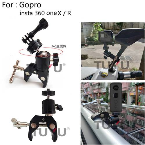 TUYU for insta 360 Camera Bicycle Mount Bike Motorcycle Bracket Holder Support for GoPro insta 360 one X R Skeleton Frame Stand