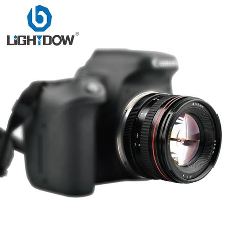 Lightdow 50mm F1.4 Large Aperture Portrait Manual Focus Camera Lens for Canon 550D 760D 77D 80D 5D4 Nikon D5100 D7100 D810 D750