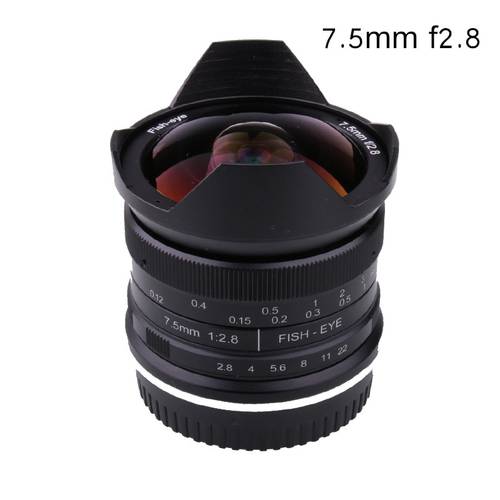RISESPRAY 7.5mm f2.8II 190° APS-C Manual Fixed Fisheye Lens For Canon EOS-M Mount CameraHot Sale Free Shipping