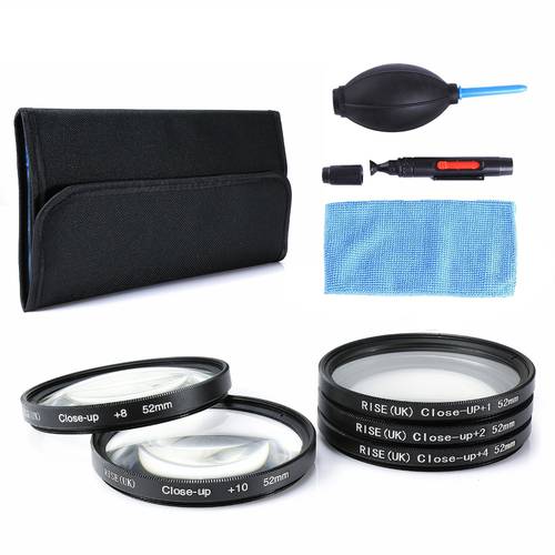 Close Up +1+2+4+8+10 37-82mm Macro Lens Filter +Filter pack + 3in1 Cleaning KIT for Canon SONY Nikon Camera