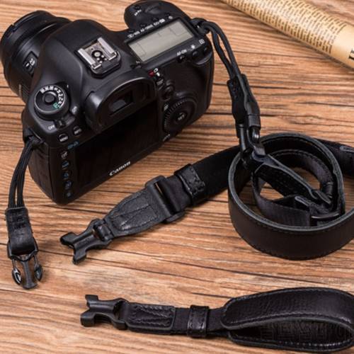 Vintage Original Handmade Genuine Leather Simple Camera Shoulder Strap DSLR Neck Wrist Strap Belt for Canon/Nikon/Sony/Panasoni