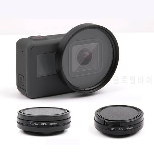 Professional 52mm UV Filter for GoPro Hero 5 6 7 Black Action Camera with Lens Cover Mount For Go Pro 7 6 Accessories