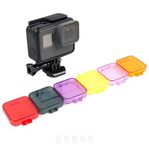 6pcs Portable Snorkeling Diving Camera Lens Filters For GoPro Hero 5 6 7 Go Pro Hero5 Filtro Filtre Accessories Gadgets