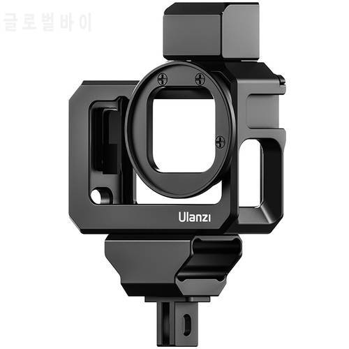 Ulanzi G9-5 Metal Cage for GoPro Hero 11 10 9 Black Frame Housing Case With Cold Shoe Camera Extend 52MM Filter Mic adapter