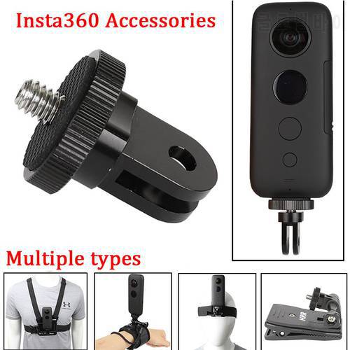 Accessories for Insta360 One X X2 X3 Panoramic Camera Screw Adapter Bike Mount Holder Clip Selfie Stick Strap Case