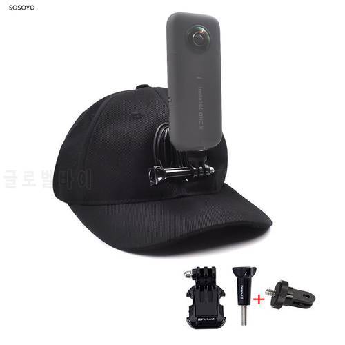 4 in1 Baseball Hat Sun Cap Hat 1/4 inch adapter Base Mount Holder For insta360 one X GoPro DJI OSMO Action Sports camera