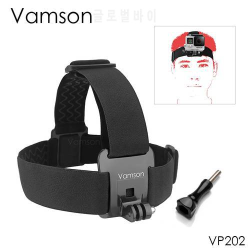 Vamson for GoPro Hero 10 9 8 7 6 5 4 3 Head Strap Mount Belt Adjustable Band for DJI OSMO/SJCAM for Yi 4k Action Camera VP202