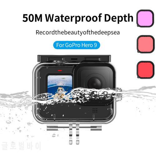 60M Waterproof Housing Case for GoPro Hero 11 10 9 Black Diving Protective Underwater Dive Cover for Go Pro 11 Accessories