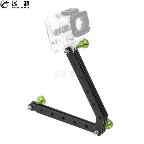 CNC Selfie Stick Extension Arm with Thumb Knob Screws Aluminum Alloy Helmet Rod Mount for Gopro Hero 8 7 6 5 Yi Action Cameras