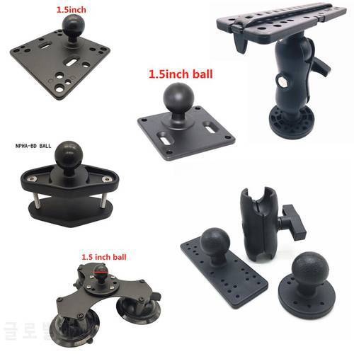 Aluminium or Plastic 1.5 inch Ball Head Base 1.5 inch Double Socket Arm for with 1.5 inch Ball Base Mount Motorcycle Camera