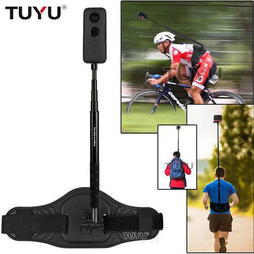 TUYU Wearable Waist Bracket+360 Bullet Time Invisible Selfie Stick For Insta360 ONE R/X Back Bar Insta 360 Panoramic Accessories