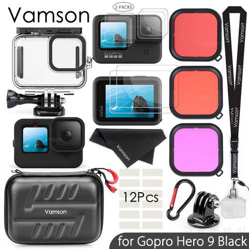 Vamson Waterproof Housing Case for GoPro Hero 11 10 Black Diving Protective Underwater Dive Cover for Go Pro 9 Accessories VP660