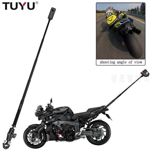 TUYU Motorcycle Bike Camera Holder Handlebar Bracket Stand For Insta360 One X2 R & GoPro DJI YI Invisible Selfie Stick Accessory