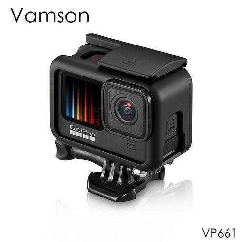 Vamson for GoPro Hero9 Protective Frame Case Camcorder Housing Case for Go Pro Hero 11 10 9 Black Action Camera VP661