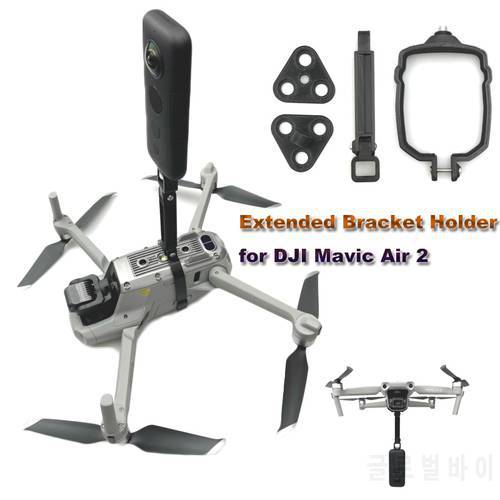 Extended Bracket Holder for DJI Mavic Air 2 Accessories Upper/Bottom Mount Adapter for 360 VR Panorama Camera for GoPro8 Osmo