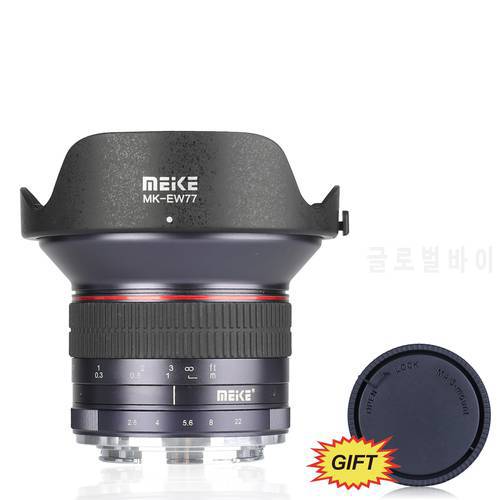 Meike 12mm f2.8 Ultra Wide Angle Fixed Lens with Removeable Hood for Canon EF-M mount cameras