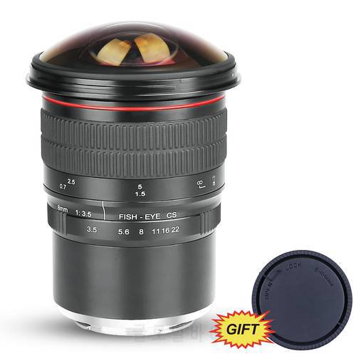 Meike 8mm f3.5 Fisheye Lens for Nikon F Mount /Canon EOS EF Mount DSLR Camera with APS-C/Full Frame