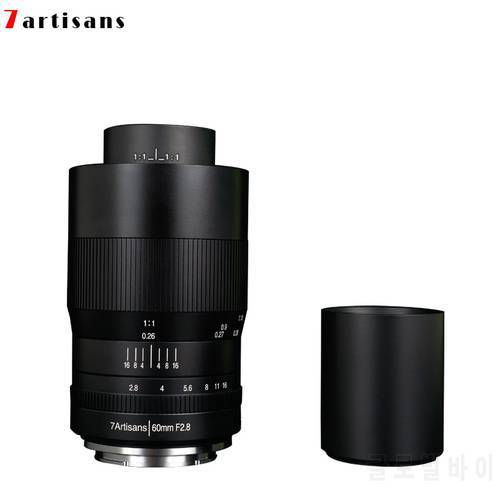 7artisans 60mm f2.8 Macro Lens APS-C For SONY Fujifilm Olympus M43 Mirrorless Camera for Canon EOS R EOS M50 Nikon Z6 Z7