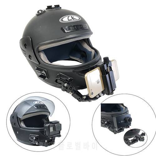 Cell phone Adjustable Helmet Curved Adhesive Front side Mount for Gopro Hero 9 8 7 6 5 4 Xiaomi Yi 4K action camera Accessories