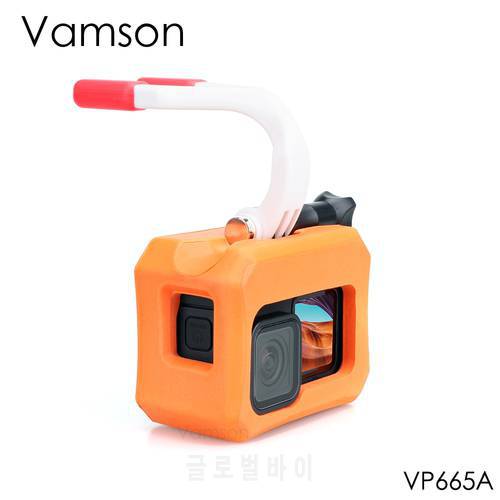 Vamson Bobber Floating Handheld for Gopro Hero 11 10 9 Black Orange Floaty Case Protective Surfing Cover Water for Gopro 11 10 9