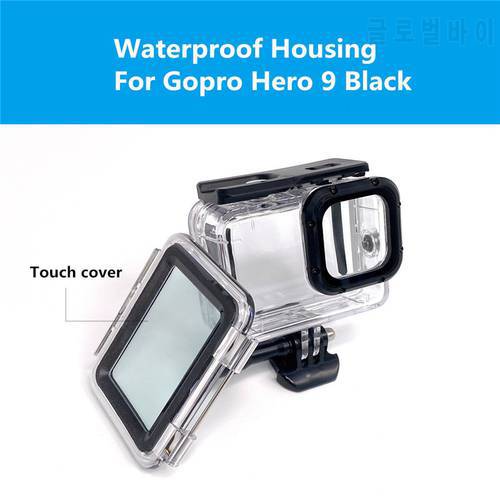 60M Waterproof Housing Touch Screen Protective Shell For GoPro HERO 9 Black Anti-Protection Case For Go Pro Sports Camera