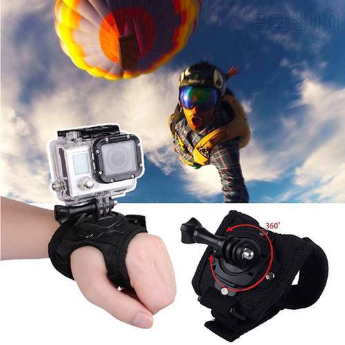 360 Degrees Wrist Band Arm Strap Belt Tripod Mount for GoPro Hero 8/7/6/5/4/3+/2 Camera Fist Adapter Band for Go Pro Accessories