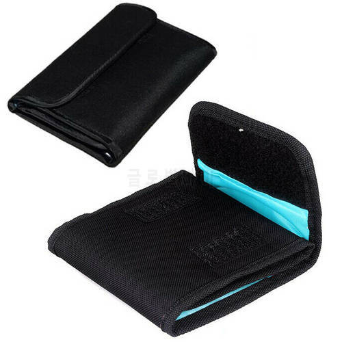 3 4 6 Slot Foldable Lens Filter bag Pouch Case For UV CPL ND Color filter Wallet ens Adapter Ring Storage Bag Holder New