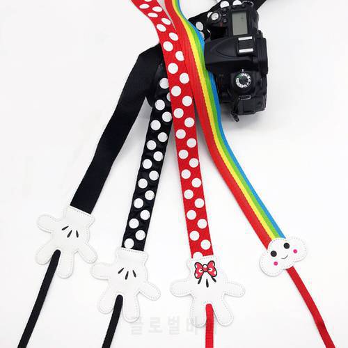 Cartoon Panda Rainbow Mikey Camera Neck Strap Universal Camera Belt Protective Strap Wrist Bands FOR Canon Nikon Sony Pentax