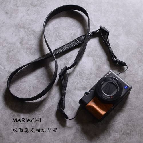 Me micro single camera leather shoulder strap For RX100m6m7m5 A6400g7xm2 gr3 GR2 XT30 adjustable camera strap