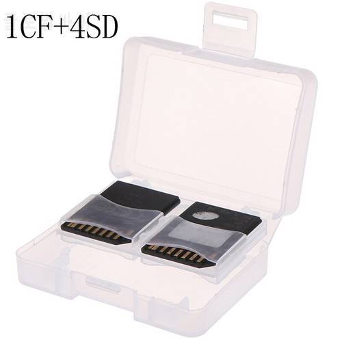 1pc Plastic CF/ SD TF Card Storage Box Protector Holder Hard Case Potable CF Carrying Memory Card Case Holder 1CF+4SD New Tools