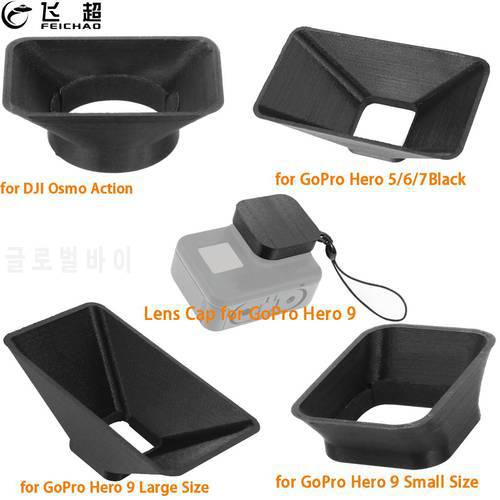 3D Printed Camera Lens Hoods Anti Glare Sun Shade Cover Light Flares Protection Shield Cap for Gopro 9/7/6/5 for DJI Osmo Action