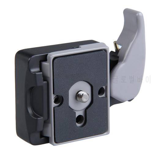 Black Camera 323 Quick Release Mount Adapter For Camera Tripod with Manfrotto 200PL-14 compat Plate BS88 HB88 Stabilizer Plate