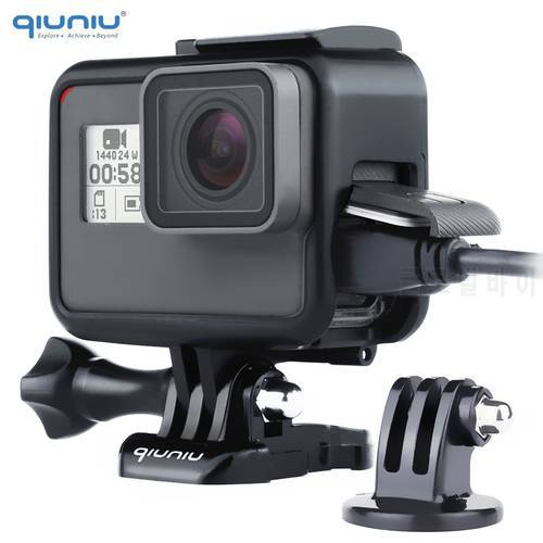 QIUNIU Frame Protective Housing Case for GoPro Hero 7 6 5 Black 2018 for Go Pro 7 Silver White Protective Case Accessories