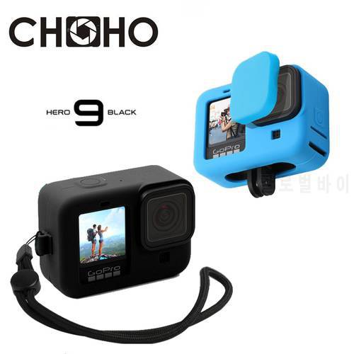 For gopro hero 9 10 11 black accessories case Protective Soft Lens Cap Standard Housing Rubber Silicone Protector For go pro