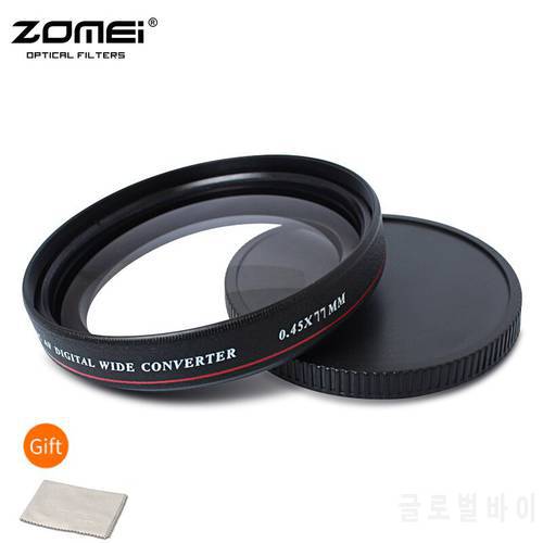ZOMEI 49/52/77mm 0.45X Wide Angle Filter Lens Multi-Coated AGC Optical Glass MC AF Wide Converter for Digital SLR Camera Lens
