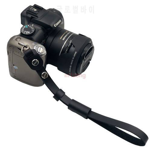 Genuine leather Camera/mirrorless hand strap/grip Lanyard For canon eosm nikon fuji xt1 xt10 xm1 xa2 sony A6500 A5100 A7R