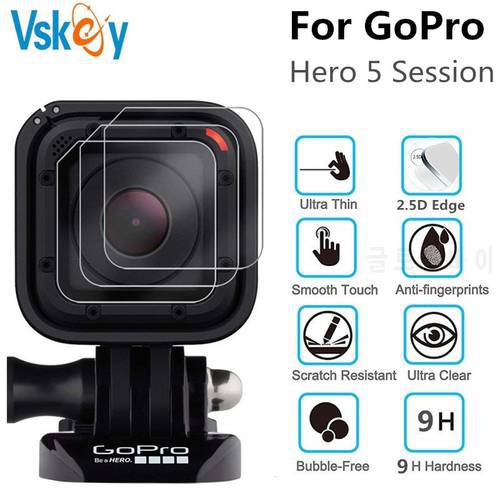 VSKEY 10PCS Tempered Glass For Gopro Hero 5 Session Camera Screen Protector Scratch Resistant Lens Protective Film
