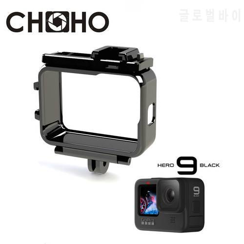 Frame Case Shell Protector Housing For GoPro Hero 9 10 11 Black Double Clod Shoe Lone Screw For Go pro 9 Camera Case Accessories