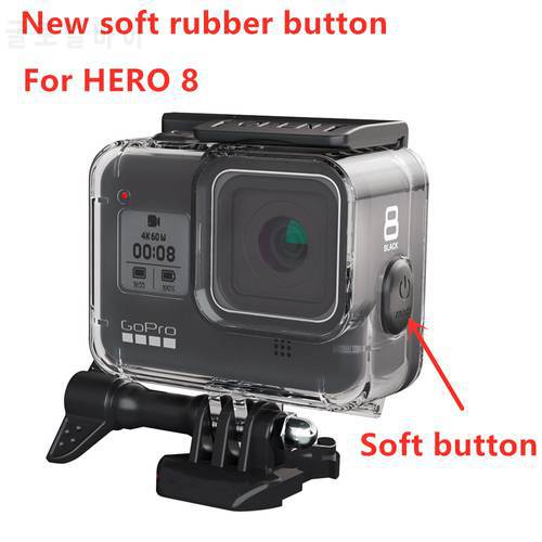 60m Underwater Waterproof Case for GoPro Hero 8 Protective Shell Cover Housing Black Camera Lens 60M Diving Swimming Accessories