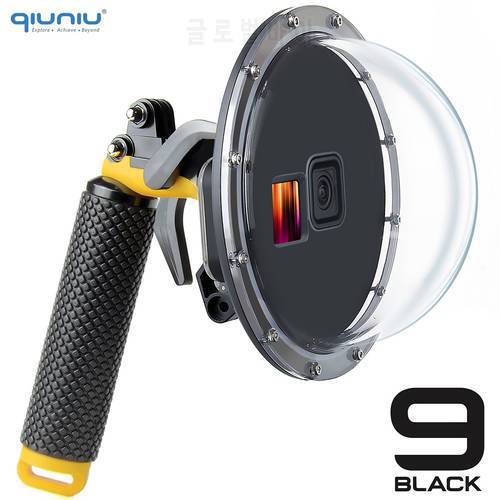 QIUNIU Dome Port for GoPro Hero 9 10 11 Black 45m Waterproof Housing Case Cover for Go Pro Hero 9 10 11 Diving Accessories