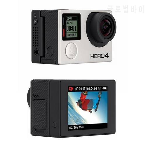 For GoPro BacPac External LCD Display Monitor+Waterproof Case Back Cover For Go Pro Hero 4 3+Non-Touch Back Screen Accessory