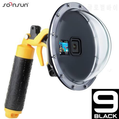 SOONSUN 45M Dome Port for GoPro Hero 9 10 11 Black Waterproof Case Diving Housing Trigger Float Grip for Go Pro 9 11 Accessories
