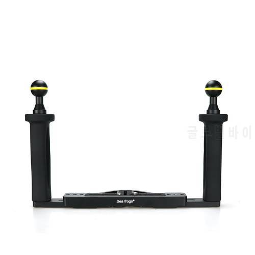 Seafrogs Aluminum Alloy Handle Tray Grip Bracket Stabilizer for Diving Camera and Phone Houing Underwater Photography