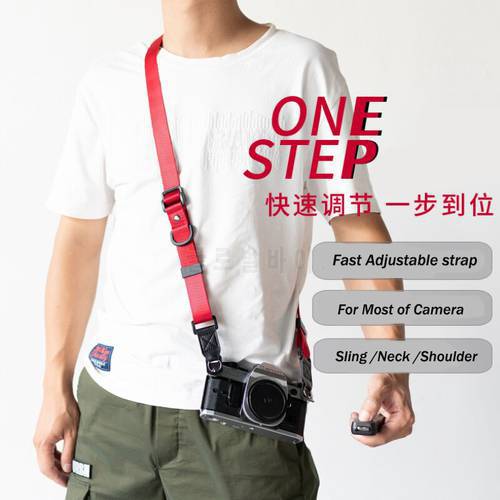 One Step Fast Adjustable Camera Shoulder Sling Neck Strap Rope for Canon EOS M50 M10 M200 KISS M M6II for SONY A6500 A6100 A6600